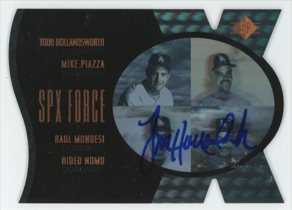 1997 SPx Force Hologram Piazza/Nomo/Mondesi/Todd Hollandsworth Auto /100 #7