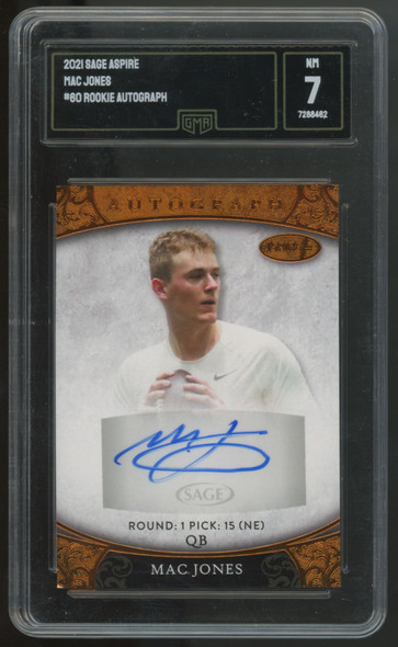 2021 Sage Aspire Mac Jones RC Auto #ASP-60 GMA 7