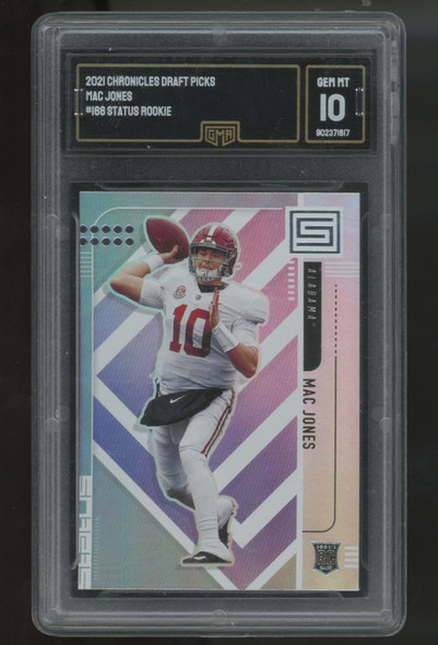 2021 Panini Chronicles Draft Mac Jones RC Status Rookie #166 GMA 10