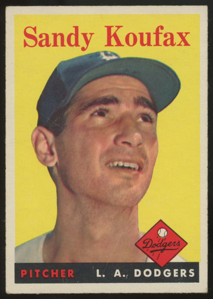 1958 Topps Sandy Koufax #187 VG/EX 1958 Topps Sandy Koufax #187 VG/EX