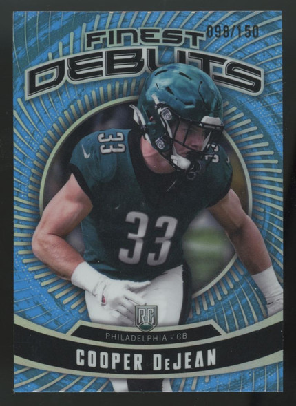 2024 Topps Finest Cooper DeJean RC Sky Blue Debuts Refractor /150 #D-30