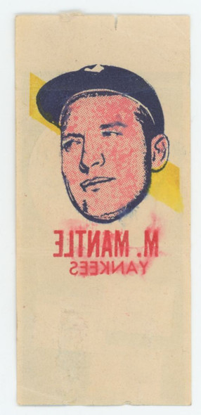 1964 Topps Baseball Photo Tattoos Mickey Mantle