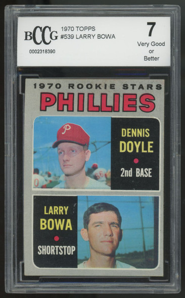 1970 Topps Larry Bowa RC Rookie Stars #539 BCCG 7