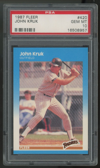 1987 Fleer John Kruk RC #420 PSA 10