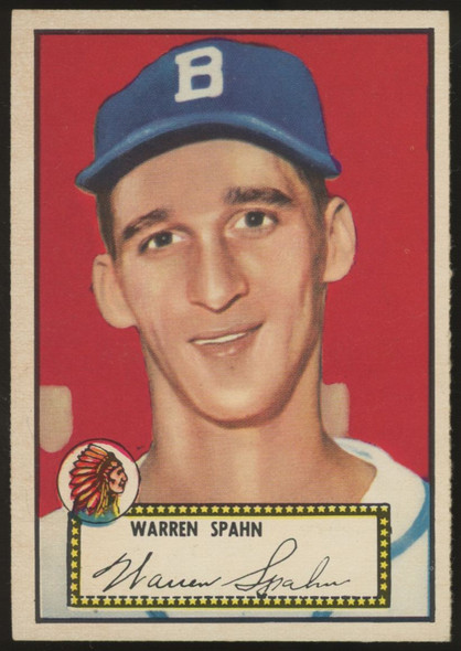 1952 Topps Warren Spahn #33 EX/MT Red Back