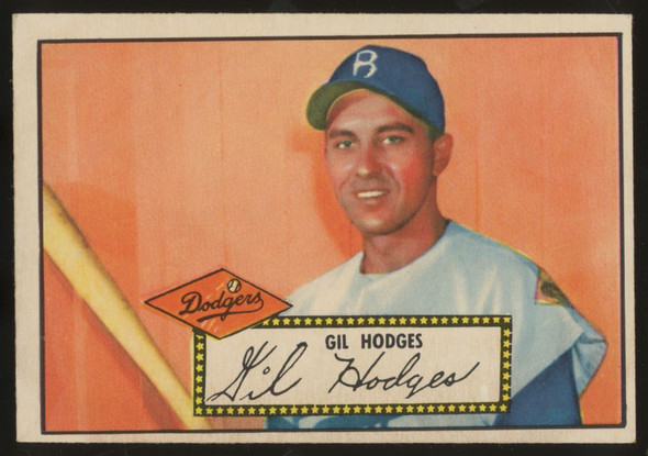 1952 Topps Gil Hodges #36 VG/EX-EX Red Back