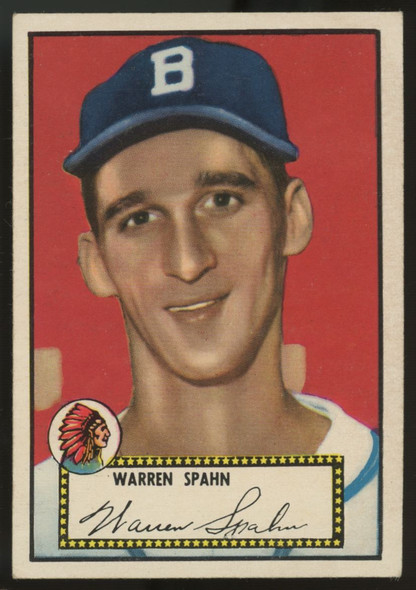 1952 Topps Warren Spahn #33 VG/EX Black Back