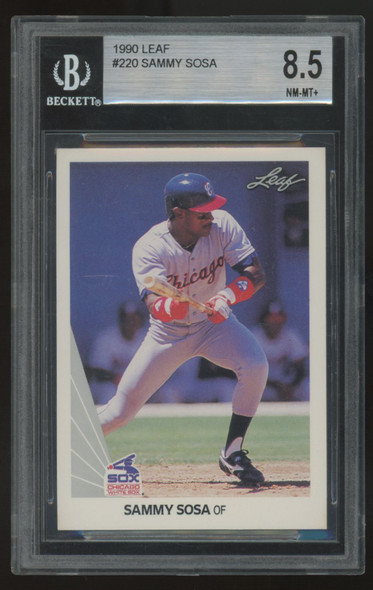 1990 Leaf Sammy Sosa RC #220 BGS 8.5