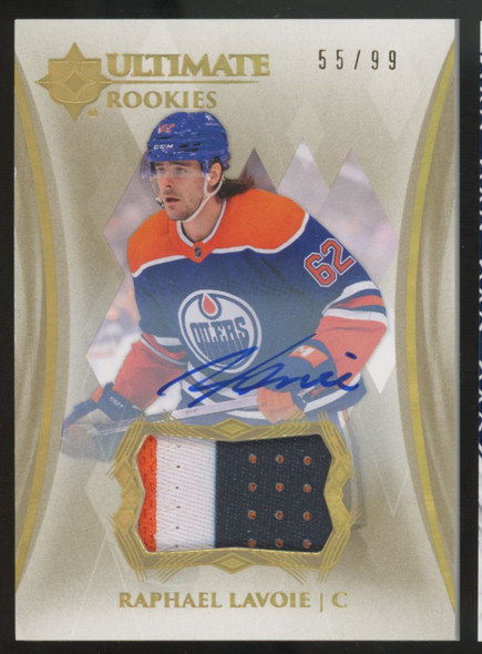 2023/24 UD Ultimate Collection Raphael Lavoie RC Patch Auto RPA /99 #198