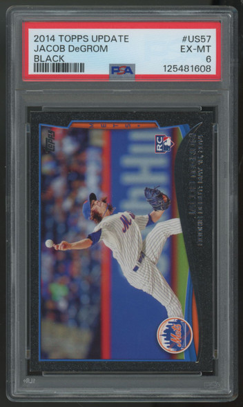 2014 Topps Update Jacob DeGrom RC Black /63 #US-57 PSA 6