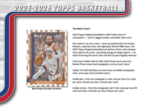 2025/26 Topps Basketball Hobby Case (12)