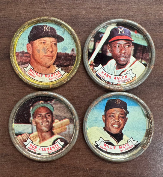 1964 Topps Baseball Coins Lot of 38 Low Grade Mantle Aaron Mays