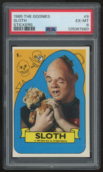 1985 The Goonies Sloth Stickers #9 PSA 6