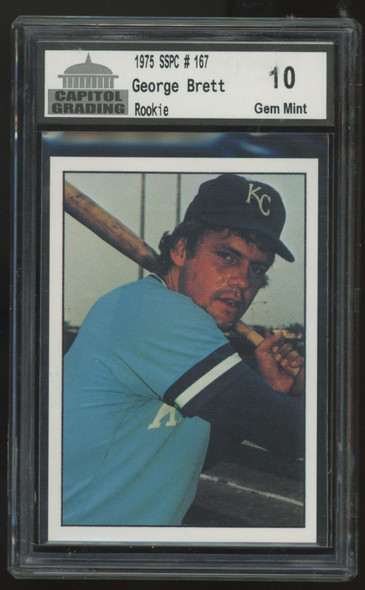 1975 SSPC George Brett RC #167 Capitol Grading 10