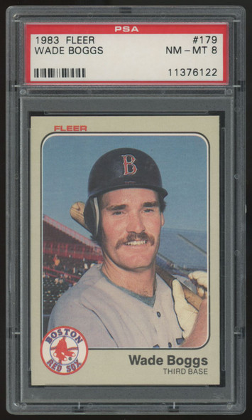 1983 Fleer Wade Boggs RC #179 PSA 8 1983 Fleer Wade Boggs RC #179 PSA 8