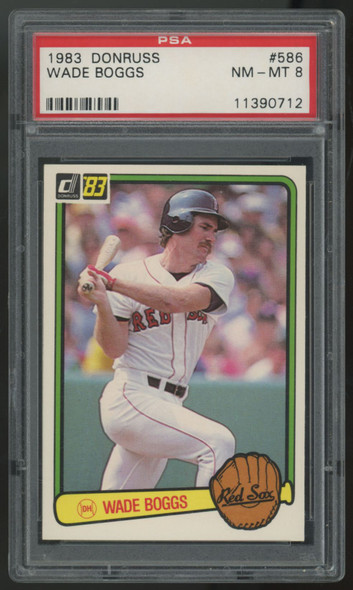 1983 Donruss Wade Boggs RC #586 PSA 8 *712 1983 Donruss Wade Boggs RC #586 PSA 8 *712