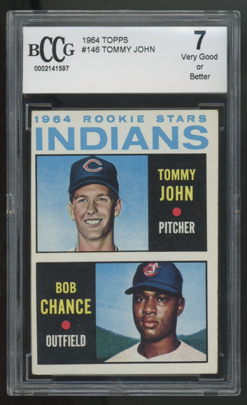 1964 Topps Tommy John RC Rookie Stars #146 BCCG 7