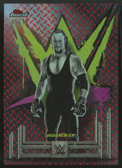 2025 Topps Finest WWE Undertaker Common Red Refractor /10 #87 2025 Topps Finest WWE Undertaker Common Red Refractor /10 #87