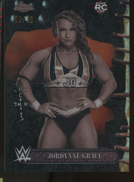 2025 Topps Chrome WWE Cactus Jack Jordynne Grace RC Black Refractor /10 #69 2025 Topps Chrome WWE Cactus Jack Jordynne Grace RC Black Refractor /10 #69