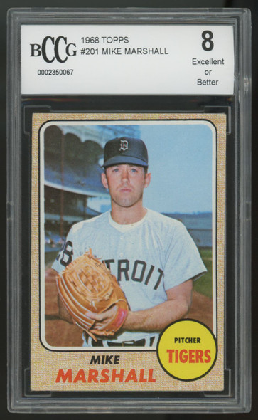 1968 Topps Mike Marshall RC #201 BCCG 8
