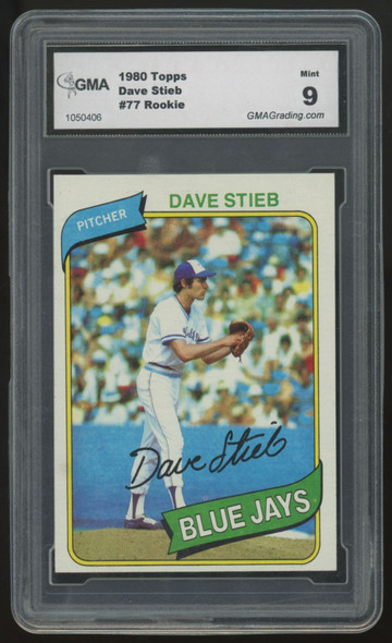 1980 Topps Dave Stieb RC #77 GMA 9 1980 Topps Dave Stieb RC #77 GMA 9