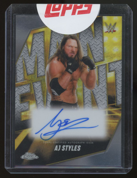 2025 Topps Chrome WWE AJ Styles Main Event Auto #MEA-AJS 2025 Topps Chrome WWE AJ Styles Main Event Auto #MEA-AJS