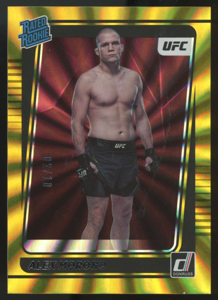 2022 Donruss UFC Alex Morono Rated Rookie Gold Laser /10 #219 2022 Donruss UFC Alex Morono Rated Rookie Gold Laser /10 #219