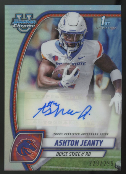2024 Bowman Chrome U Ashton Jeanty 1st Prospect Auto Refractor /299 #PA-AJE