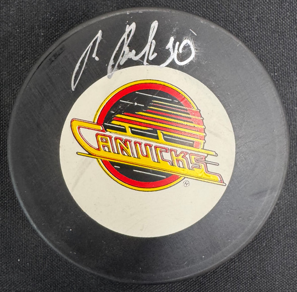 Pavel Bure Signed Autographed Canucks Puck JSA Cert