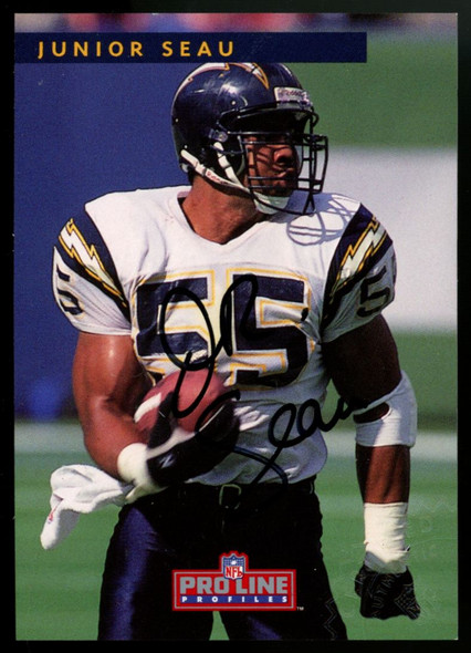 1992 Pro Line Profiles Junior Seau Auto #1 1992 Pro Line Profiles Junior Seau Auto #1