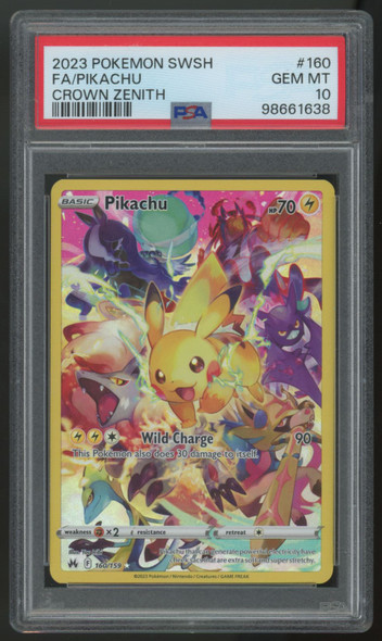 2023 Pokemon Pikachu Crown Zenith Full Art #160 PSA 10 (D) 2023 Pokemon Pikachu Crown Zenith Full Art #160 PSA 10 (D)