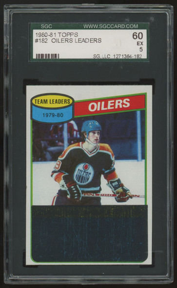 1980-81 Topps Wayne Gretzky Team Leaders #182 SGC 5