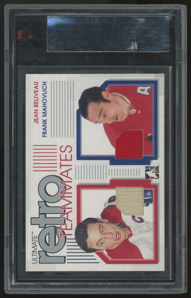 2005-06 In The Game Beliveau/Mahovlich Silver Retro Teammates Dual Patch /25