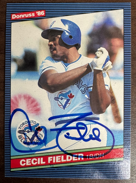 1986 Donruss Cecil Fielder RC #512 Signed Autographed JSA