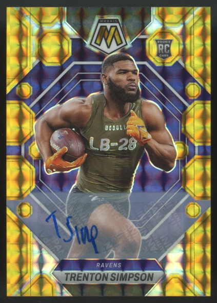 2023 Panini Mosaic Trenton Simpson RC Gold Auto /10 #367