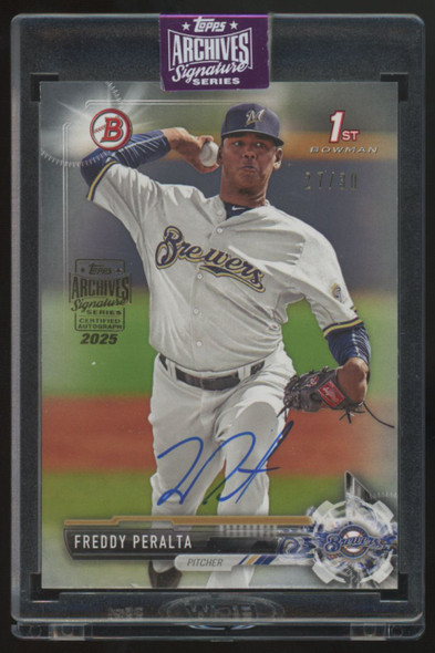 2025 Topps Archives Signature Series Freddy Peralta 1st Auto /30 #BP22