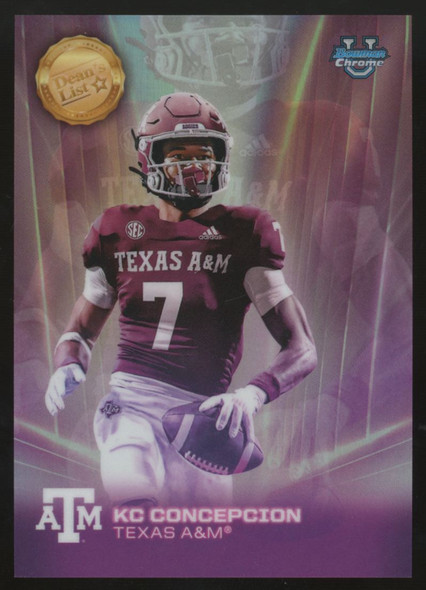2025 Bowman Chrome University KC Concepcion Dean's List #DL-20