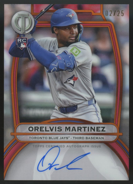 2025 Topps Tribute Orelvis Martinez RC Auto Orange /25 #TA-OM