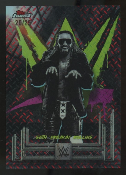 2025 Topps Finest WWE Seth "Freakin" Rollins Common Red/Black Vapor /25 #50