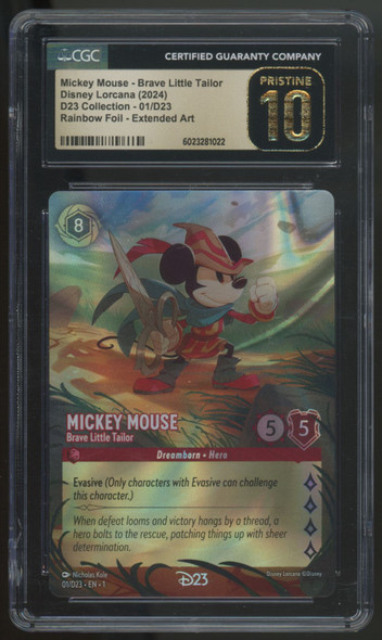 2024 Lorcana Mickey Mouse Brave Little Tailor D23 Collection #01 CGC Pristine 10