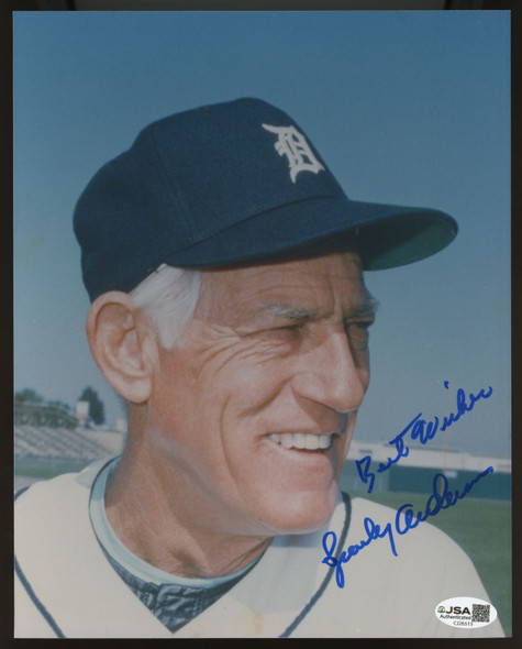Sparky Anderson Signed Autographed Inscribed 8x10 Photo JSA *515