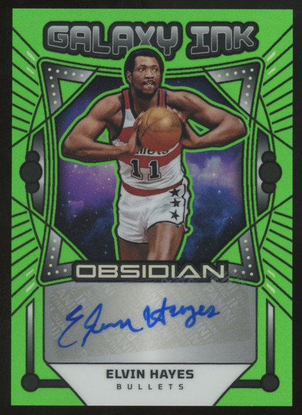 2024-25 Obsidian Elvin Hayes Galaxy Ink Electric Etch Green Flood Auto /25