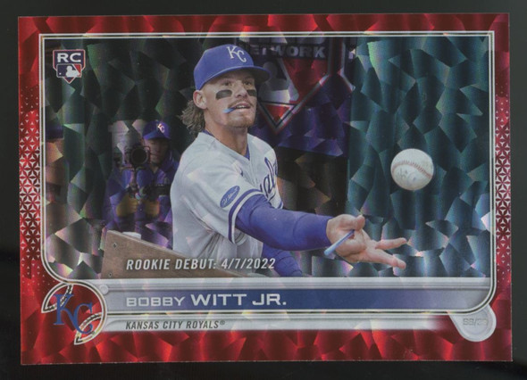 2022 Topps Update Bobby Witt Jr. RC Debut Red Foilboard /199 #US187