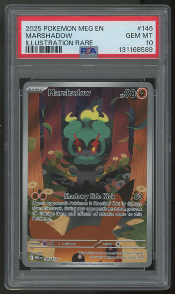 2025 Pokemon Marshadow Mega Evolution Illustration Rare #146 PSA 10