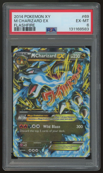 2014 Pokemon M Charizard EX Flashfire Holo #69 PSA 6 (B)