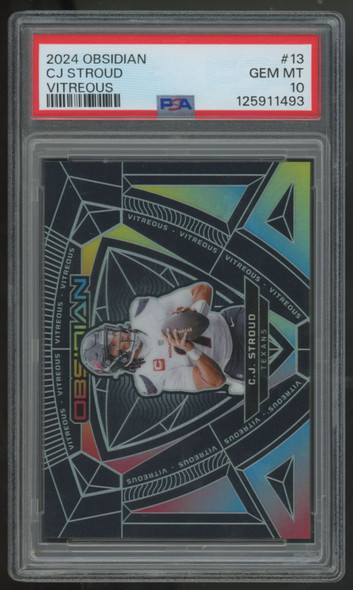 2024 Panini Obsidian C.J. Stroud Vitreous SSP #13 PSA 10
