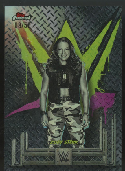 2025 Topps Finest WWE Zoey Stark Common Black Refractor /50 #72