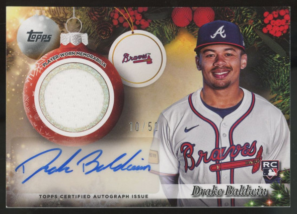 2025 Topps Holiday Mega Drake Baldwin RC Patch Auto RPA/50 #PAR-DB