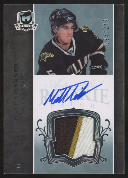 2007-08 Upper Deck The Cup Matt Niskanen RC Patch Auto RPA /249 #126