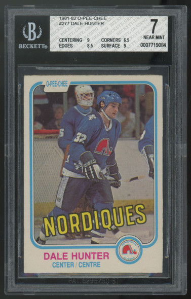 1981-82 O-Pee-Chee Dale Hunter RC #277 BGS 7